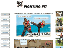 Tablet Screenshot of fightingfit.madasafish.com